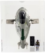 STAR WARS: THE EMPIRE STRIKES BACK (1980) - SLAVE I & BOBA FETT FIGURE UKG DISPLAY.