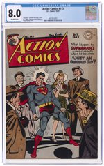 ACTION COMICS #113 OCTOBER 1947 CGC 8.0 VF.