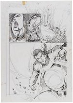 DAGGER, SWORD, LAUGH/THE THREE SWORDSMAN MANHUA COMIC BOOK PAGE ORIGINAL ART BY FENG ZHIMING.