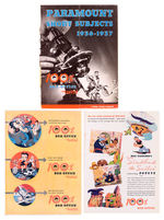 POPEYE/BETTY BOOP "PARAMOUNT SHORT SUBJECTS 1936-1937" COMPLETE 12-PAGE INSERT FROM EXHIBITORS MAGAZ