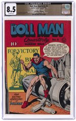 DOLL MAN QUARTERLY #6 SUMMER 1943 CGC 8.5 VF+ MILE HIGH PEDIGREE.