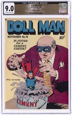 DOLL MAN #19 NOVEMBER 1948 CGC 9.0 VF/NM MILE HIGH PEDIGREE.