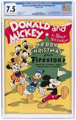 DONALD AND MICKEY MERRY CHRISTMAS #NN 1945 CGC 7.5 VF- FIRESTONE PREMIUM (FIRST GRANDMA DUCK) NONE HIGHER IN POP.