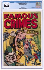 FAMOUS CRIMES #3 OCTOBER 1948 CGC 6.5 FINE+.