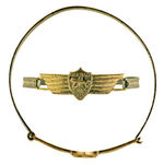 "DICK TRACY AIR DETECTIVE" BRASS WING BRACELET.