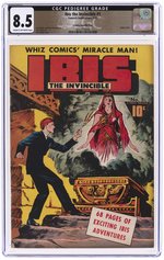 IBIS THE INVINCIBLE #1 JANUARY 1943 CGC 8.5 VF+ CROWLEY COPY/FILE COPY.