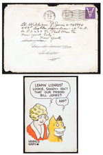 ORPHAN ANNIE/HAROLD GRAY PERSONLIZED ORIGINAL ART W/ENVELOPE.