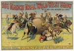 MILLER BROS. 101 RANCH COWBOY AND INDIAN FOOTBALL CIRCUS POSTER.