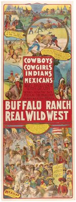 BUFFALO RANCH REAL WILD WEST VERTICAL HALF SHEET POSTER.