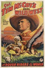 TIM MCCOY ROUGH RIDERS REAL WILD WEST SHOW 1930s POSTER.