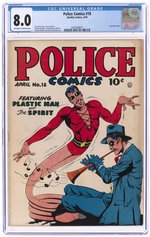 POLICE COMICS #18 APRIL 1943 CGC 8.0 VF.