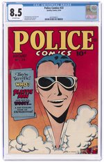 POLICE COMICS #33 AUGUST 1944 CGC 8.5 VF+.