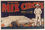 TOM MIX CIRCUS TENTS GRAPHIC 1930s POSTER.