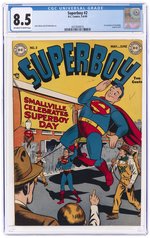 SUPERBOY #2 MAY-JUNE 1949 CGC 8.5 VF+.