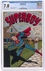 SUPERBOY #3 JULY-AUGUST 1949 CGC 7.0 FINE/VF.