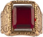 1946 CAPT. MIDNIGHT AZTEC SUN GOD SECRET COMPARTMENT HIGH GRADE RING (OVERSTREET COLLECTION).