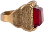 1946 CAPT. MIDNIGHT AZTEC SUN GOD SECRET COMPARTMENT HIGH GRADE RING (OVERSTREET COLLECTION).