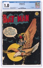 BATMAN #17 JUNE-JULY 1943 CGC 1.0 FAIR.