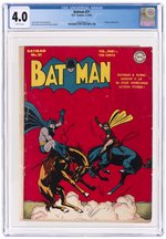 BATMAN #21 FEBRUARY-MARCH 1944 CGC 4.0 VG.