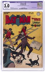 BATMAN #40 APRIL-MAY 1947 CGC RESTORED 3.0 SLIGHT (C-1) GOOD/VG.