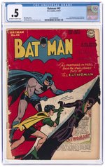 BATMAN #42 AUGUST-SEPTEMBER 1947 CGC 0.5 POOR.