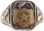 1933 TOM MIX DEPUTY GUM CO. PREMIUM RING HIGH GRADE & WITH WRAPPER (OVERSTREET COLLECTION).