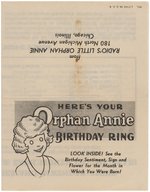 1936 LITTLE ORPHAN ANNIE BIRTHSTONE RINGS ONLY KNOWN COMPLETE SET OF 12 (OVERSTREET COLLECTION).