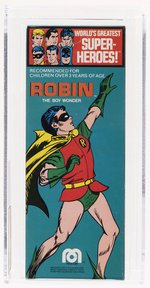 MEGO WORLD'S GREATEST SUPER HEROES (1976) - ROBIN BOXED FIGURE AFA UNCIRCULATED U85 NM+ (NEW LOGO).