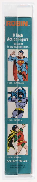 MEGO WORLD'S GREATEST SUPER HEROES (1976) - ROBIN BOXED FIGURE AFA UNCIRCULATED U85 NM+ (NEW LOGO).