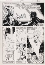 MARVEL FANFARE #24 COMIC BOOK PAGE ORIGINAL ART BY DAVID ROSS.