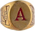 1941 LITTLE ORPHAN ANNIE VERY RARE SECRET GUARD INITIAL "A" HIGH GRADE RING (OVERSTREET COLLECTION).