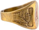 1941 LITTLE ORPHAN ANNIE VERY RARE SECRET GUARD INITIAL "A" HIGH GRADE RING (OVERSTREET COLLECTION).