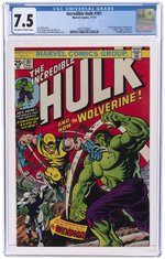 INCREDIBLE HULK #181 NOVEMBER 1974 CGC 7.5 VF- (FIRST WOLVERINE).