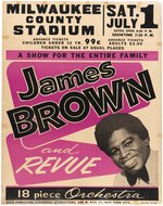 JAMES BROWN MILWAUKEE, WI 1967 CONCERT POSTER.