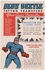 GOLDEN AGE BLUE BEETLE TATTOO TRANSFERS.