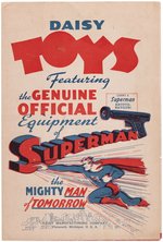 SUPERMAN VERY RARE 1940 DAISY CATALOG FOLDER.