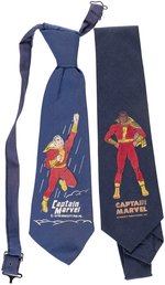 CAPTAIN MARVEL NECKTIES & TIE CLIP LOT.