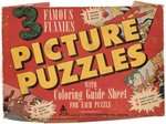 CAPTAIN MARVEL "3 FAMOUS FUNNIES PICTURE PUZZLES" BOXED SET.