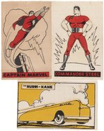 CAPTAIN MARVEL ANGLO-AMERICAN PUBLISHING NEAR SET CANADIAN COMIC CHARACTER GLOW PATCHES.