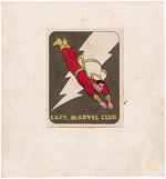 CAPTAIN MARVEL PATCH PAIR & PRODUCTION ART LOT.