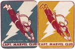 CAPTAIN MARVEL PATCH PAIR & PRODUCTION ART LOT.