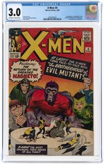 X-MEN #4 MARCH 1964 CGC 3.0 GOOD/VG (FIRST QUICKSILVER, SCARLET WITCH, TOAD & BROTHERHOOD OF EVIL MUTANTS).