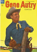 GENE AUTRY COMICS #78 COMIC BOOK COVER FEATURING PHOTO & ORIGINAL ART BY ARNOLD HOLEYWELL.