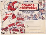 CAPTAIN MARVEL/FAWCETT COMICS RARE "COMICS CANTEEN!" WORLD WAR II MAILING ENVELOPE.