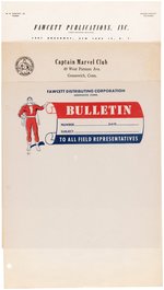 CAPTAIN MARVEL LETTERHEAD & ENVELOPE COLLECTION.