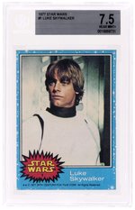 1977 TOPPS STAR WARS #1 CARD LUKE SKYWALKER BECKETT 7.5 NM+.