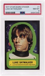 1977 STAR WARS #1 STICKER LUKE SKYWALKER PSA 8 NM/MINT.