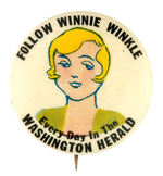 RARE NEWSPAPER PROMO "FOLLOW WINNIE WINKLE EVERY DAY IN THE WASHINGTON HERALD."