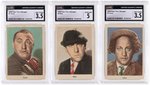 1959 FLEER THE THREE STOOGES NEAR COMPLETE MASTER CARD SET (98/99) CGC GRADED, PLUS WRAPPER.