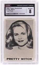 1965 TOPPS BEWITCHED #13 "PRETTY WITCH" TEST CARD CGC 8 NM-MINT.